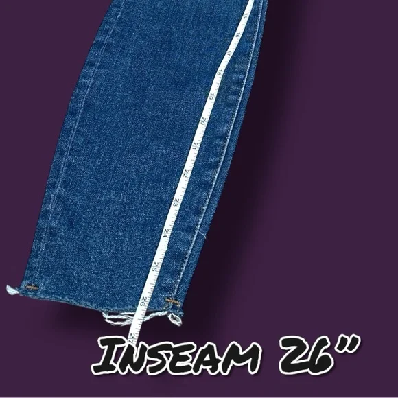 💥HP💥NWT Good American Distressed Knee Good Waist Crop Jeans. 👖 SIZE 0/25 - Picture 11 of 16